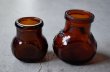 画像5: ENGLAND antique BOVRIL 2oz/4oz イギリスアンティーク ボブリル ガラスボトル 2個セット アンバーガラスボトル 瓶 1920-30's (5)