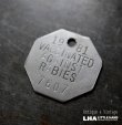 画像1: U.S.A. antique Dog Tag アメリカアンティーク ヴィンテージ ドッグタグ 1981's ロゴ入 ナンバープレート ナンバータグ タグ