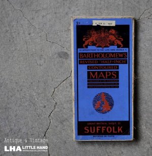 画像: ENGLAND antique BARTHOLOMEW'S MAP イギリスアンティーク マップ 地図 ヴィンテージ 1940-50's