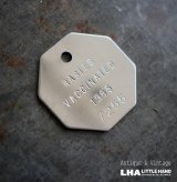 画像: U.S.A. antique Dog Tag アメリカアンティーク ヴィンテージ ドッグタグ 1985's ロゴ入 ナンバープレート ナンバータグ タグ