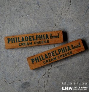 画像: U.S.A. antique PHILADELPHIA  WOODEN PLATES 2pcs アメリカアンティーク 木製チーズボックスプレート 2個セット 1900-1930's