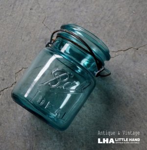 画像: SALE【30%OFF】USA antique BALL JAR アメリカアンティーク BALL ジャー ワイヤー付き ガラスジャー (S) フタなし ヴィンテージ メイソンジャー 保存瓶 1933－60's