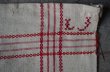 画像4: FRANCE antique CROSS フランスアンティーク アルファベット イニシャル入り キッチンクロス 1930－40's (4)