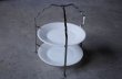 画像3: ENGLAND antique OLD HALL FOLDING CAKE STAND & U.S.A. vintage Fire-king White 1700Line Dinner Plate イギリスアンティーク オールドホール ケーキスタンドベース＆アメリカヴィンテージ ファイヤーキング ホワイト 1700ライン ディナープレート 1946-58's (3)