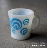 画像: U.S.A. vintage FIRE KING STRAINGE CIRCLE MUG CUP アメリカヴィンテージ ファイヤーキング ストレンジサークル 青 マグ マグカップ 1960-76's