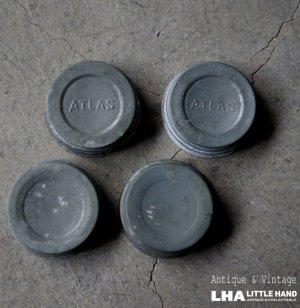 画像: U.S.A. antique ATLAS JAR LID アメリカアンティーク ガラスジャー メイソンジャー キャップ フタ （レギュラーマウス）保存瓶 ヴィンテージ ガラス瓶 1910-60's