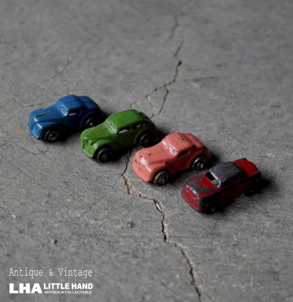 画像1: U.S.A. antique Barclay diecast 4pcs アメリカアンティーク ミニカー 4個セット 1930 - 1950's  ヴィンテージ (1)