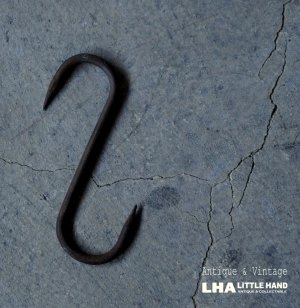 画像: FRANCE antique IRON HOOK フランスアンティーク アイアンフック 鉄 S字フック ビンテージ インダストリアル ヴィンテージ 1890-1920's