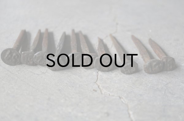 画像3: SALE【40%OFF】U.S.A. antique Railroad Nails 10pcs アメリカアンティーク レールロード ナンバーネイル 鉄道釘 10本セット 釘 1940-50's