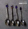 画像1: antique SOUVENIR SPOON 4pcs アンティーク スーベニアスプーン 4本SET コーヒースプーン ティースプーン お土産 1940-60'ｓ 