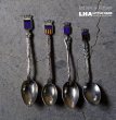 画像1: SALE【30%OFF】antique SOUVENIR SPOON 4pcs アンティーク スーベニアスプーン 4本SET コーヒースプーン ティースプーン お土産 1940-60'ｓ  (1)