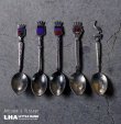 画像1: antique SOUVENIR SPOON 5pcs アンティーク スーベニアスプーン 5本SET コーヒースプーン ティースプーン お土産 1940-60'ｓ 