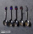 画像1: SALE【30%OFF】antique SOUVENIR SPOON 5pcs アンティーク スーベニアスプーン 5本SET コーヒースプーン ティースプーン お土産 1940-60'ｓ  (1)