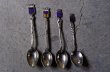 画像2: SALE【30%OFF】antique SOUVENIR SPOON 4pcs アンティーク スーベニアスプーン 4本SET コーヒースプーン ティースプーン お土産 1940-60'ｓ  (2)