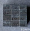画像1: ENGLAND antique TEA TINS 12pcs イギリスアンティーク ナンバー入 紅茶缶 12個SET サンプル ティン缶 ブリキ缶 1920-30's  (1)