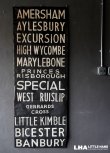 画像1: 【RARE】ENGLAND antique BUS ROLL SIGN イギリスアンティーク バスサイン H187xW67cm ヴィンテージ バスロールサイン 行先回転案内標示  1950-70's