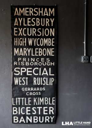 画像: 【RARE】ENGLAND antique BUS ROLL SIGN イギリスアンティーク バスサイン H187xW67cm ヴィンテージ バスロールサイン 行先回転案内標示  1950-70's