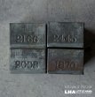 画像1: ENGLAND antique TEA TINS 4pcs イギリスアンティーク ナンバー入 紅茶缶4個SET サンプル ティン缶 ブリキ缶 1920-30's  (1)