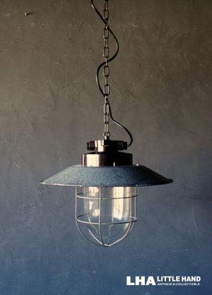 画像: CZECHOSLOVAKIA  antique LAMP チェコスロバキアアンティーク ホーロー ランプシェード ソケット&コード・チェーン付 インダストリアル 工業系 ファクトリーランプ ヴィンテージ ライト 1940-60's  