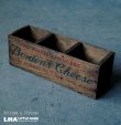 画像1: U.S.A. antique Borden's Cheese Box アメリカアンティーク 木製チーズボックス  仕切り ヴィンテージ 木箱 1930-1940's