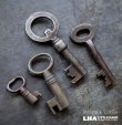 画像1: ENGLAND antique KEYS 4pcs イギリスアンティークキー ヴィンテージキー 小さな鍵 4本セット ヴィンテージ  1900-50's