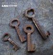 画像1: ENGLAND antique KEYS 4pcs イギリスアンティークキー ヴィンテージキー 小さな鍵 4本セット ヴィンテージ 1900-50's