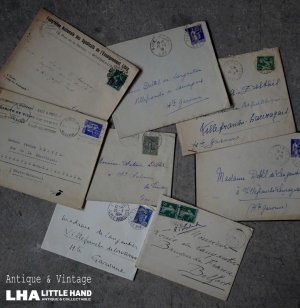 画像: FRANCE antique LETTER 8pcs フランスアンティー レター 封筒 8枚セット  ヴィンテージ  ビンテージ 1910-1970's