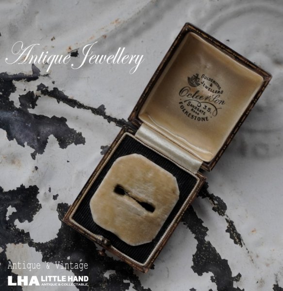 画像1: ENGLAND antique JEWELLERY BOX CASE RING BOX イギリスアンティーク ジュエリーケース　ジュエリーボックス リングケース アクセサリー 1890-1930's (1)