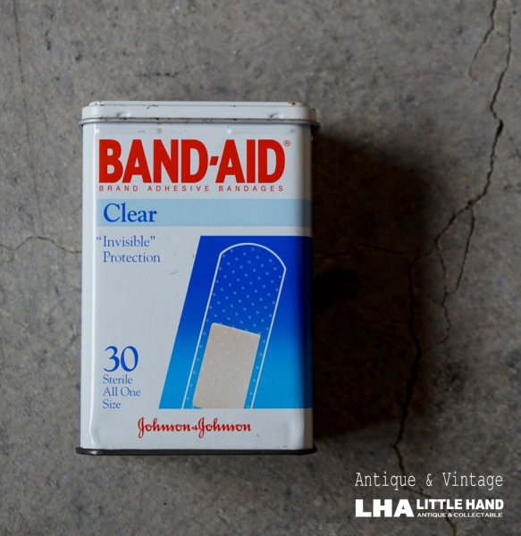 画像1: U.S.A. antique BAND-AID TIN アメリカアンティーク ジョンソン&ジョンソン BAND-AID バンドエイド缶 絆創膏 ヴィンテージ 1992's  (1)