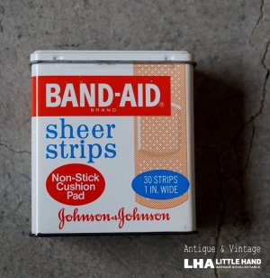 画像: U.S.A. antique BAND-AID TIN アメリカアンティーク ジョンソン&ジョンソン BAND-AID バンドエイド缶 絆創膏 ヴィンテージ1970-80's 