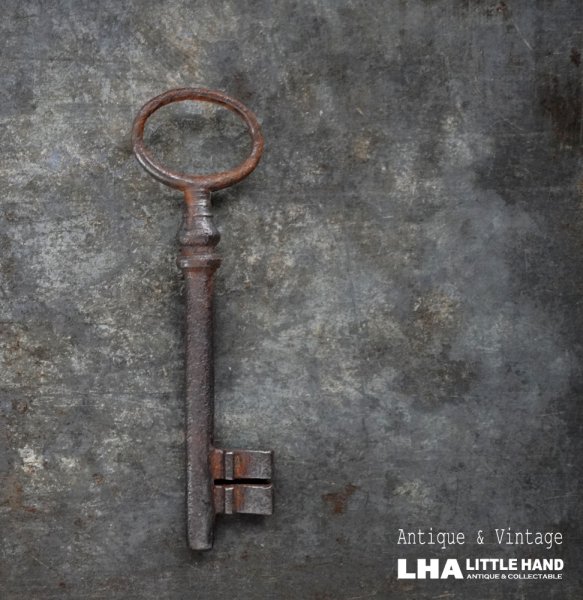 画像1: FRANCE antique KEY フランスアンティークキー 大きな鍵 H10.3cm 1890-1920's (1)