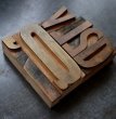 画像1: U.S.A. antique Letterpress 6cs アメリカアンティーク 木製プリンターブロック 6個セット H8.5cm〜H4.2cm  ヴィンテージ スタンプ ビンテージ はんこ 1900-60's  (1)