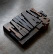 画像1: U.S.A. antique Letterpress 9cs アメリカアンティーク 木製プリンターブロック 9個セット H8.5cm〜H4.2cm  ヴィンテージ スタンプ ビンテージ はんこ 1900-60's  (1)