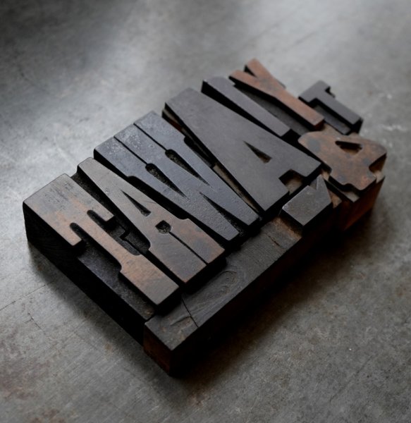 画像1: U.S.A. antique Letterpress 9cs アメリカアンティーク 木製プリンターブロック 9個セット H8.5cm〜H4.2cm  ヴィンテージ スタンプ ビンテージ はんこ 1900-60's  (1)