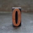 画像2: U.S.A. antique Letterpress 【0】アメリカアンティーク 木製プリンターブロック Ｈ5cm ヴィンテージ スタンプ ビンテージ はんこ 数字 1900-40's  (2)