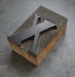 画像3: U.S.A. antique Letterpress 【ｘ】アメリカアンティーク 木製プリンターブロック Ｈ5cm ヴィンテージ スタンプ ビンテージ はんこ 数字 1900-40's  (3)