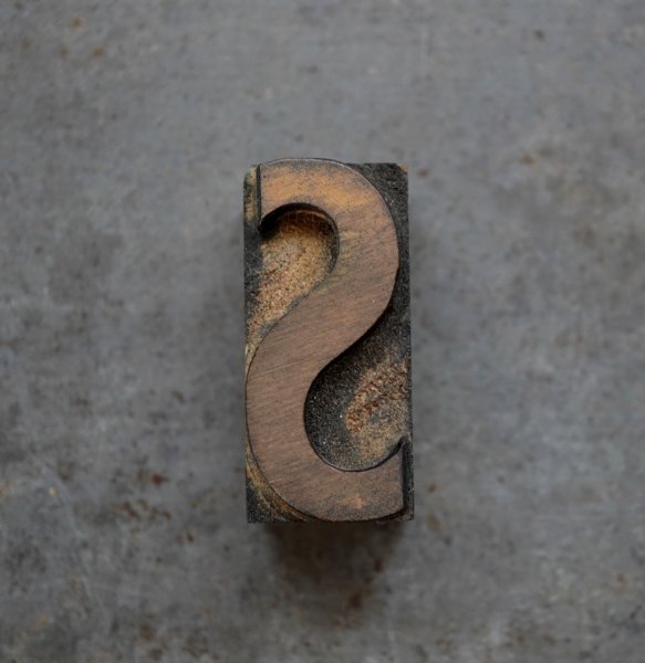 画像1: U.S.A. antique Letterpress 【S】アメリカアンティーク 木製プリンターブロック Ｈ4.2cm ヴィンテージ スタンプ ビンテージ はんこ 数字 1900-40's  (1)