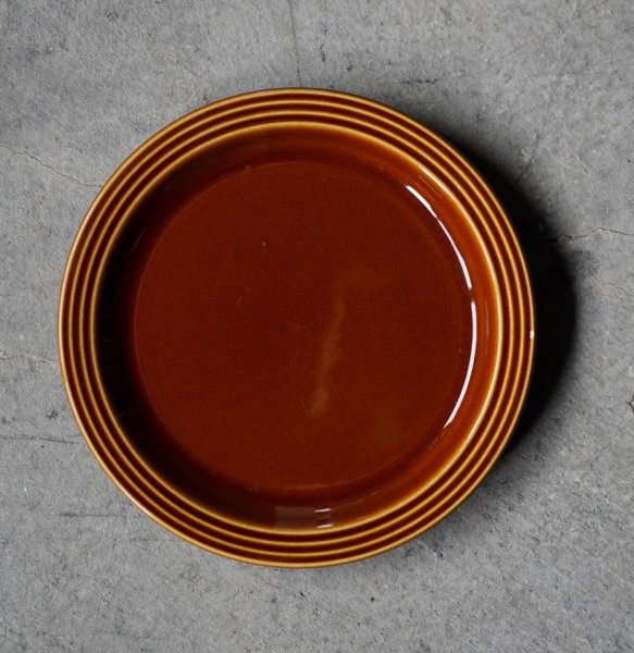 画像1: ENGLAND antique HORNSEA 【HEIRLOOM】TEA PLATE イギリスアンティーク ホーンジー エアルーム オータムブラウン ティープレート・ケーキプレート ヴィンテージ 1976's (1)