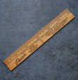 画像1: U.S.A. antique ADVERTISING RULER 6”  アメリカアンティーク アドバタイジング 木製ルーラー 広告入り 定規 ヴィンテージ 1940-60's