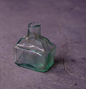 画像: ENGLAND antique Ink Bottle イギリスアンティーク ガラス インクボトル 瓶 ガラスボトル 1890－1910's