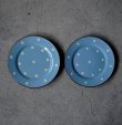 画像1: 【OUTLET】ENGLAND antique TORQUAY CAKE PLATE イギリスアンティーク トーキー ポルカドット ティープレート・ケーキプレート 2セット ヴィンテージ 1960-70's
