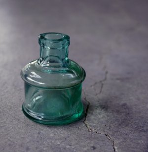 画像: ENGLAND antique Ink Bottle イギリスアンティーク ガラス インクボトル 瓶 ガラスボトル 1890－1910's