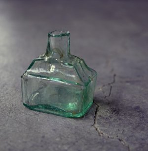 画像: ENGLAND antique Ink Bottle イギリスアンティーク ガラス インクボトル 瓶 ガラスボトル 1890－1910's