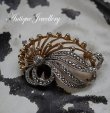 画像1: ENGLAND antique KIGU Brooch イギリスアンティーク キグ ブローチ コスチュームジュエリー ヴィンテージ ブローチ 1950-80's 