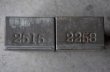 画像2: ENGLAND antique TEA TINS 2pcs イギリスアンティーク ナンバー入 紅茶缶 2個SET サンプル ティン缶 ブリキ缶 1920-30's  (2)
