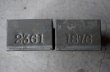 画像2: ENGLAND antique TEA TINS 2pcs イギリスアンティーク ナンバー入 紅茶缶 2個SET サンプル ティン缶 ブリキ缶 1920-30's  (2)