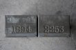 画像2: ENGLAND antique TEA TINS 2pcs イギリスアンティーク ナンバー入 紅茶缶 2個SET サンプル ティン缶 ブリキ缶 1920-30's  (2)