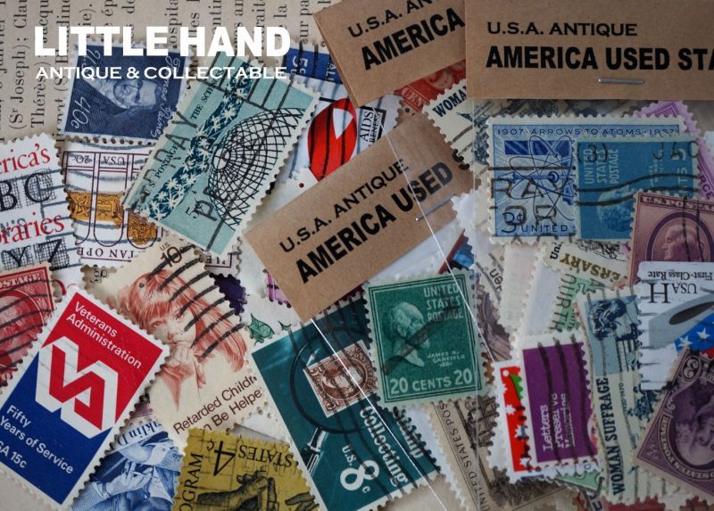 画像1: USA antique アメリカ USED 使用済み切手 20枚SET 1920-2000's