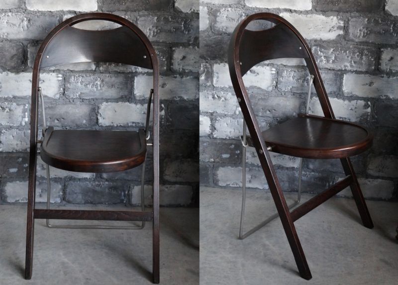 U.S.A. antique STAKMORE FOLDING CHAIR NEW YORK