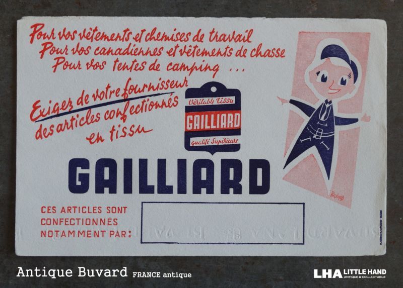 画像1: FRANCE antique BUVARD ビュバー GAILLIARD 1950-70's 
